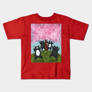 Cats Celebration of Spring Kids T-Shirt